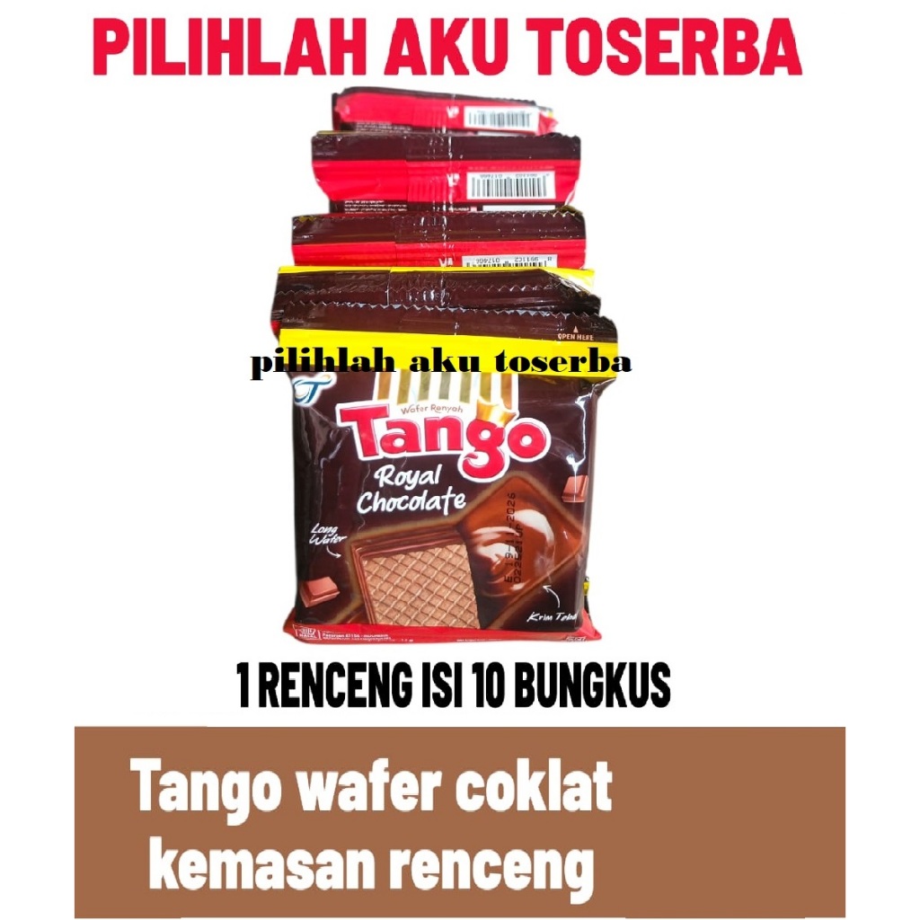 Tango Wafer ROYAL CHOCOLATE RENCENG - (HARGA 1 RENCENG ISI 10 SACHET)