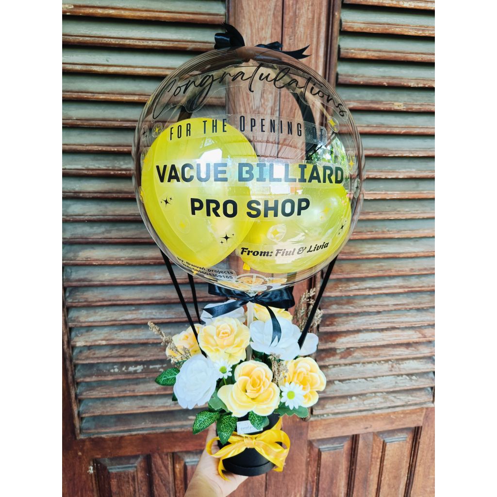 [WP] Buket Balon Bobo/ Hot Air Balloon Murah Semarang/ Bucket Balon Bunga Snack Untuk Wisuda, Sidang