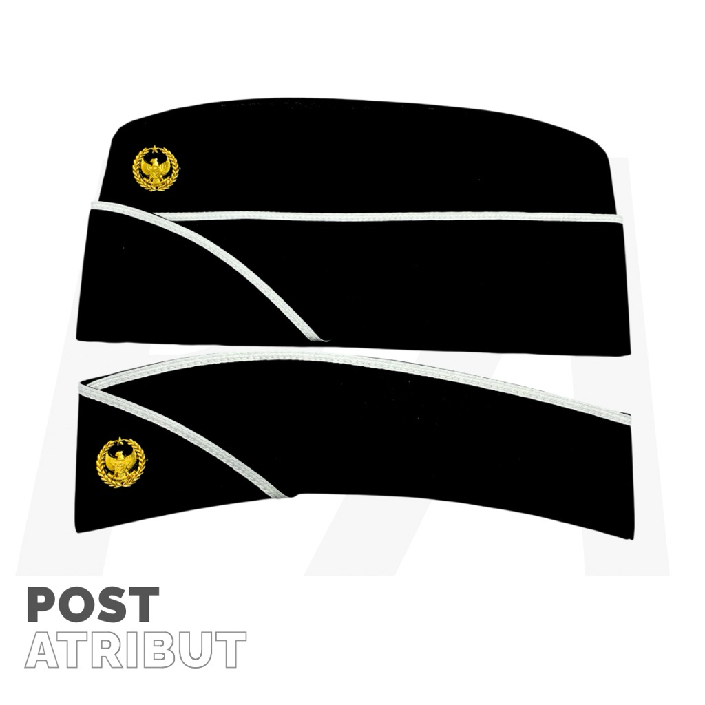 Bivakmut KEMENIMIPAS + Emblem Luxury Gol.2A-2D Lux Hitam Terbaru / Topi Bivakmut KEMENIMIPAS Gol.3D-