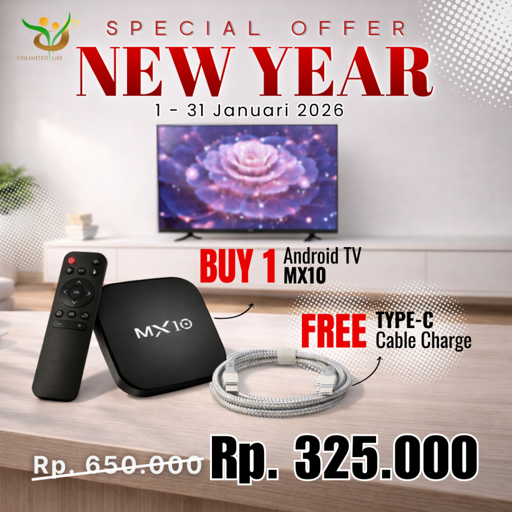 MX10 Android TV Box 4K HDR – TV & Game Player All-in-One | Bisa Game & Streaming | HDMI + AV |Ubah  