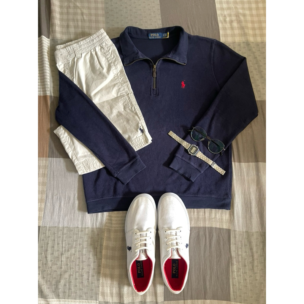 Halfzip RL Navy Sz S