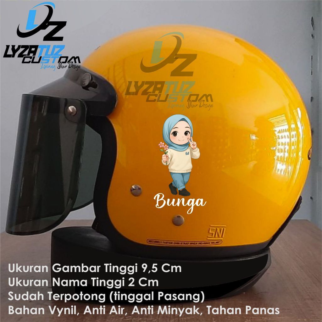STIKER/STICKER HELM MOTIF KARTUN CUTE KODE 02