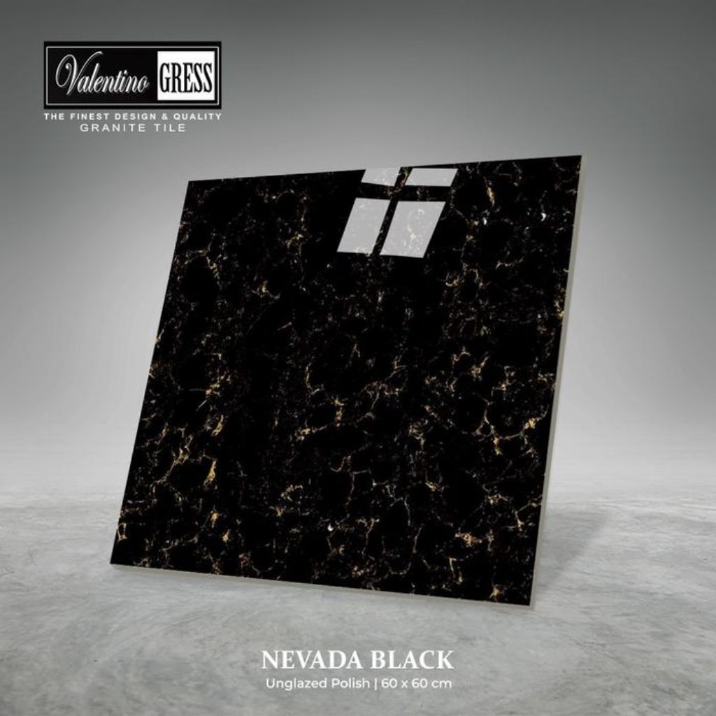 Granite 60x60 Valentino Gress Nevada Black | Unglazed Polish
