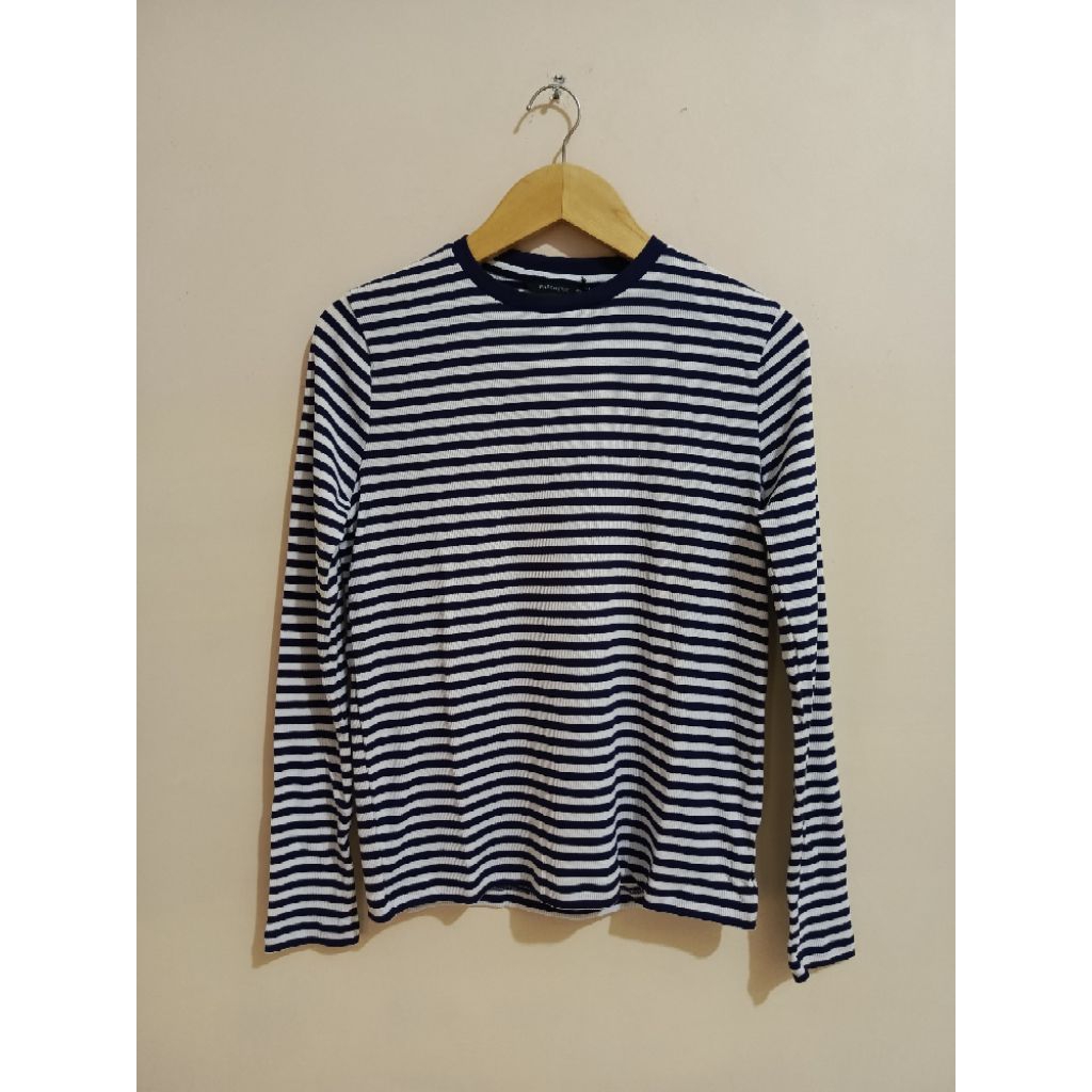 EXECUTIVE ATASAN KAOS WANITA LENGAN PANJANG STRIPE ORIGINAL