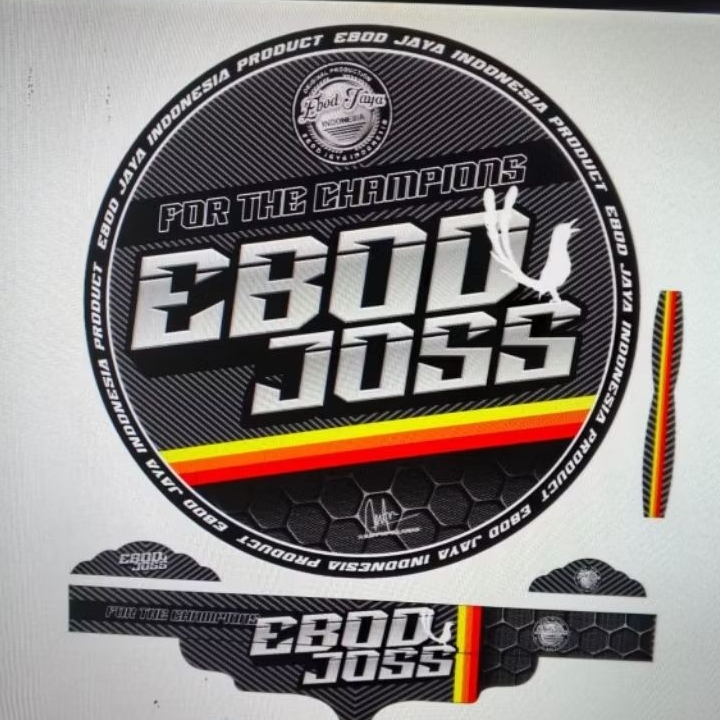 sticker decal sangkar burung murai NO2 motip Ebod joss carbon