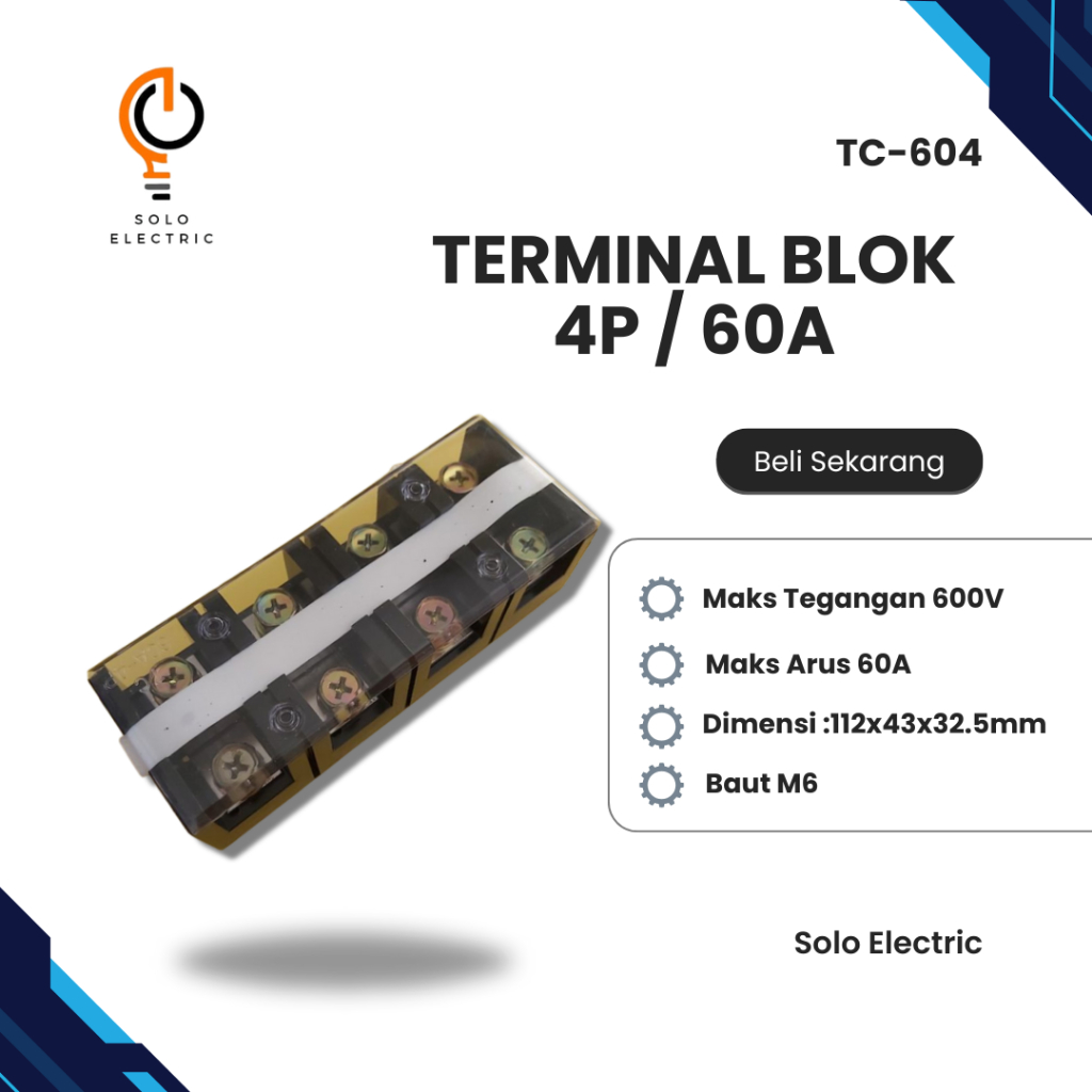 Terminal Blok 60A 4pole
