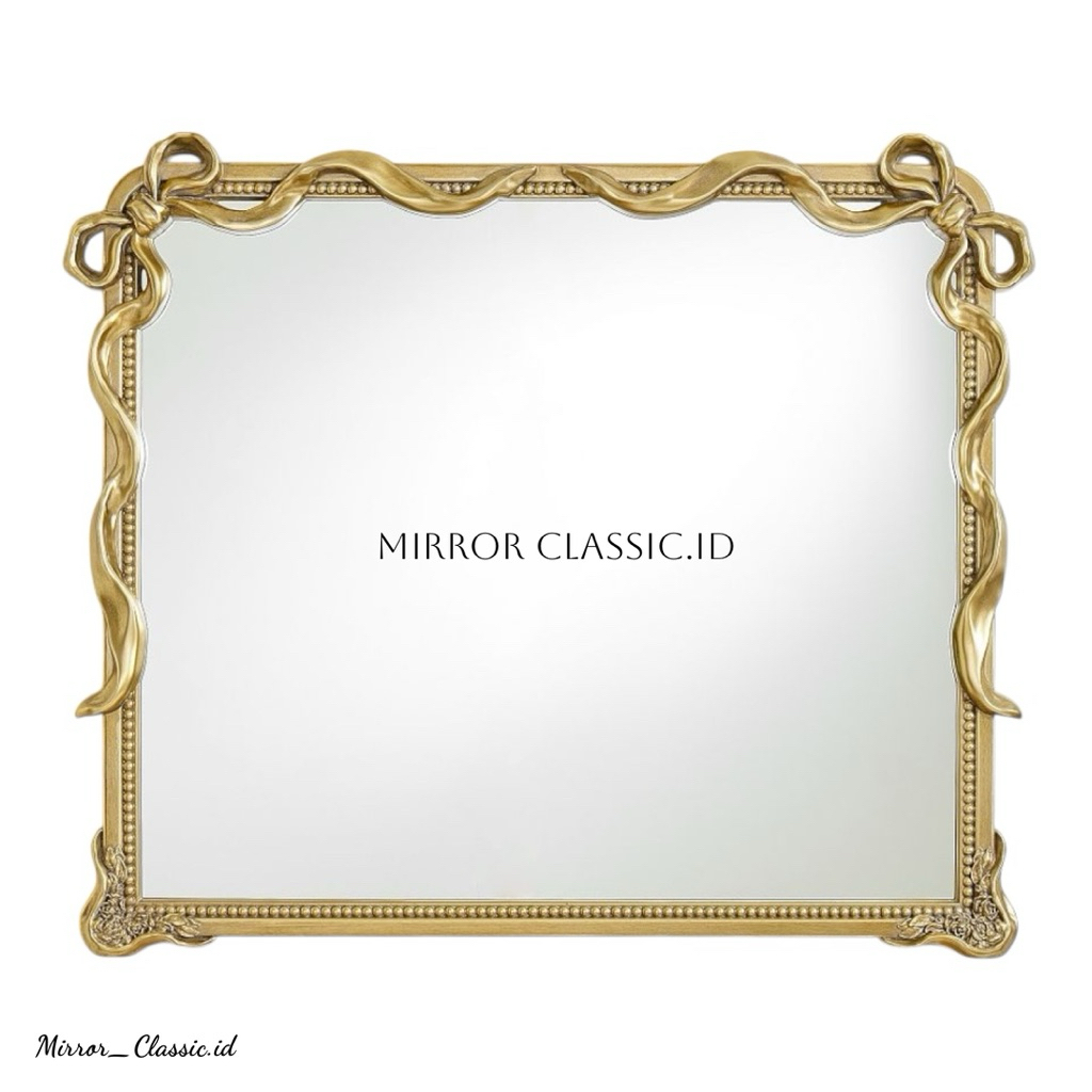 Cermin Ukiran Model Eropa / Cermin Vintage Ukiran / Cermin Estetik / Cermin Dekorasi Rumah / Cermin 