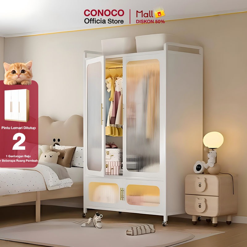 CONOCO Rak Baju Minimalis Minimalis Kuat Dan Kokoh Berkualitas  Almari Baju