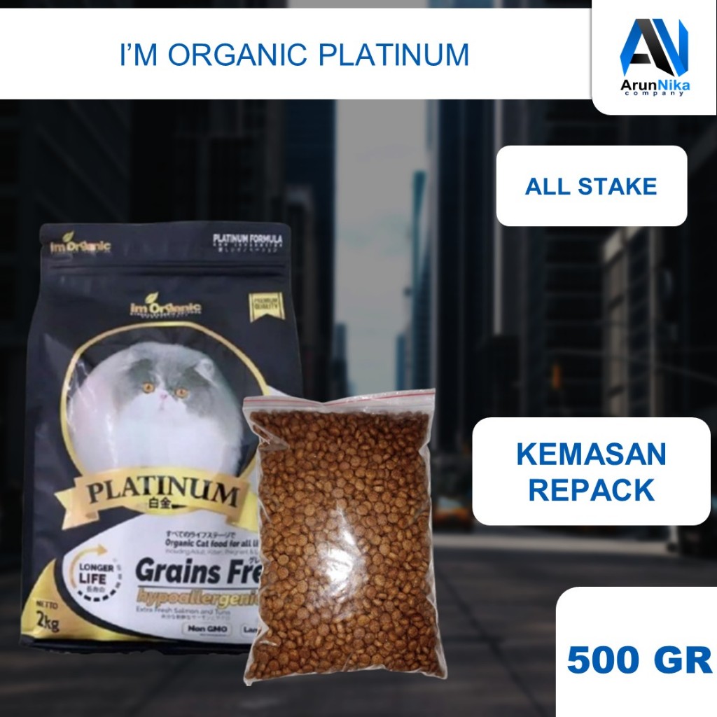MAKANAN KUCING | IM ORGANIC | IM ORGANIC PLATINUM KEMASAN 1KG REPACK