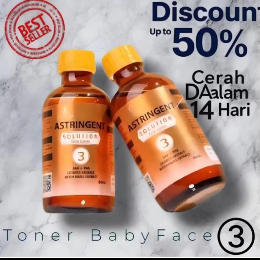 (KEMASAN LAMA) Toner RDL No 2 Dan No 3 ORIGINAL 100% - Mencerahkan dan Menghilangkan Flek Hitam