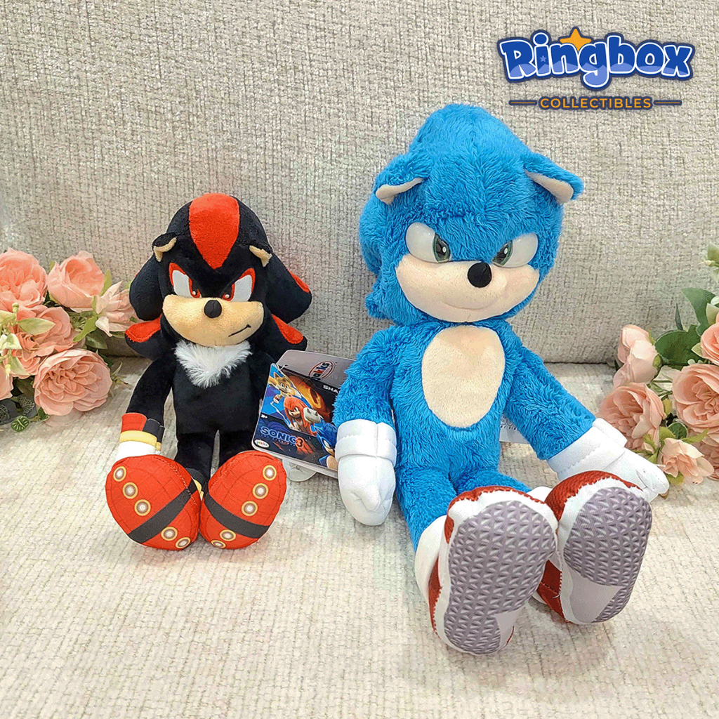 [OFFICIAL] Sonic the Hedgehog Movie 2 & 3 Plush Jakks Pacific Doll Like New - Sonic, Shadow