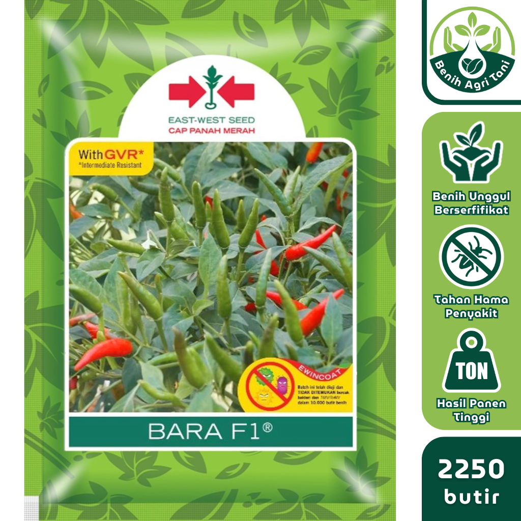 BARA F1 2250 butir Benih Cabai Rawit Cap Panah Merah
