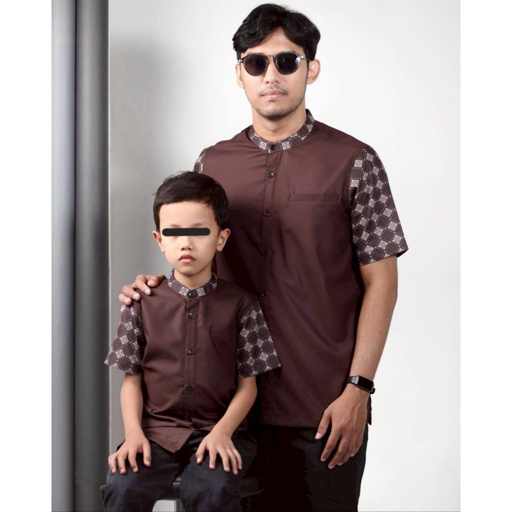 Saviq - Kemeja Koko Batik Elegan Pria Dewasa Couple Ayah dan Anak