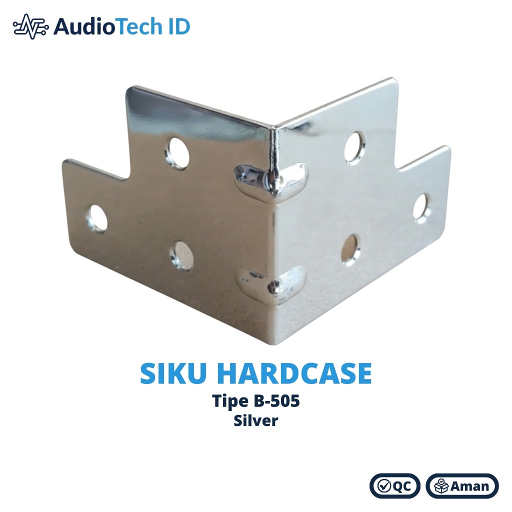 Siku Hardcase B-505 | Siku Box Audio | Sudut Box Speaker Sound System | Sudut Besi Tebal | Silver