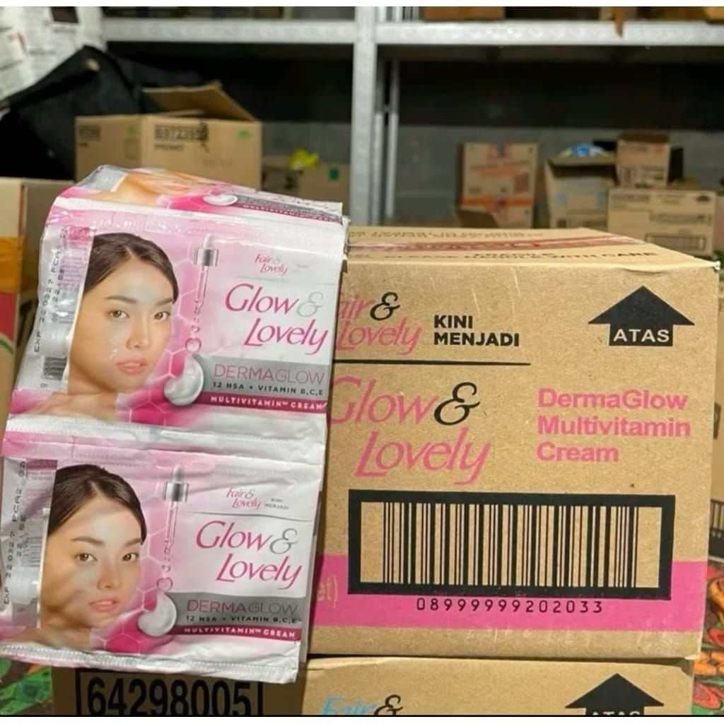 Fair & lovely cream sachet 12 pcs & Fair & lovely facial wash sachet 12pcs