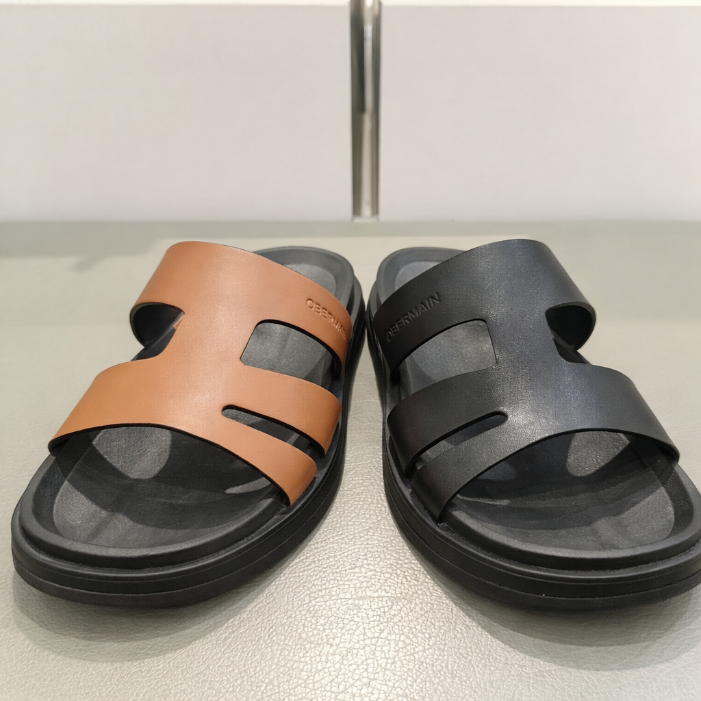 ELEGAN MASKULIN-Sandal Kulit Pria Original by OBERMAIN OM06