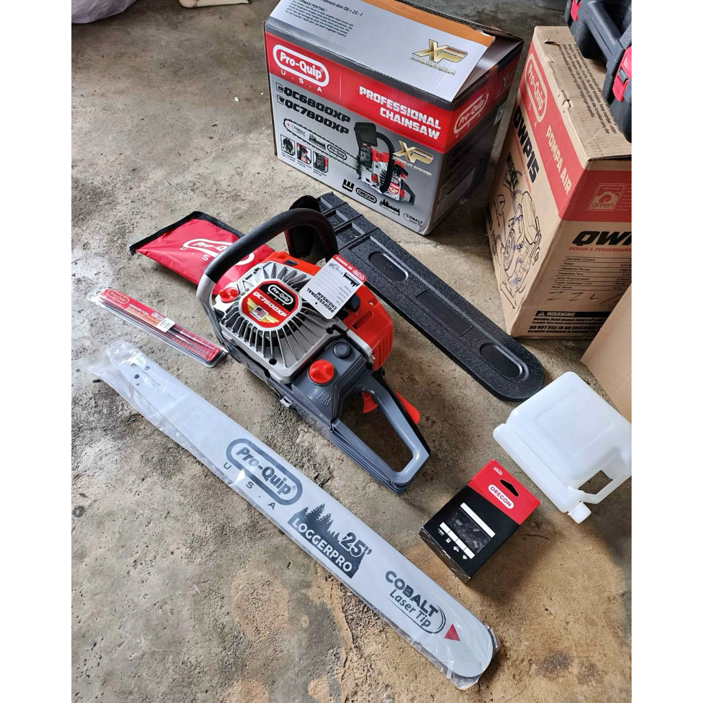 MESIN CHAINSAW BAR 25 inc baja pro quip / chainsaw pro quip QC7800XP