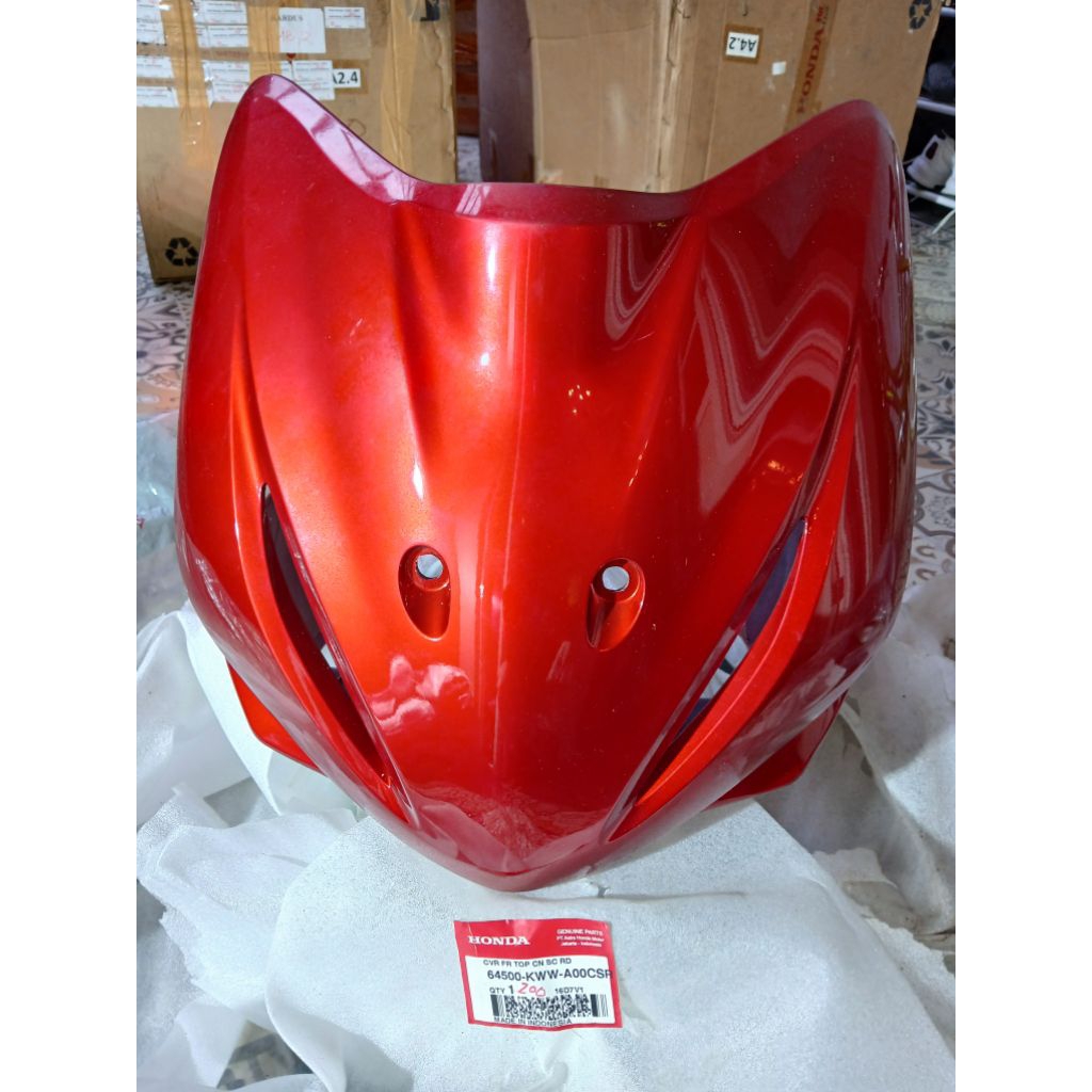 64500 KWW A00CSR COVER PANEL DEPAN REVO 110 MERAH CANDY ORIGINAL
