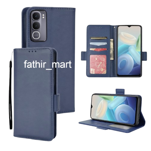 Case Dompet Hp VIVO Y21D Case Leather Flip case Cover Kulit Casing Dompet hp