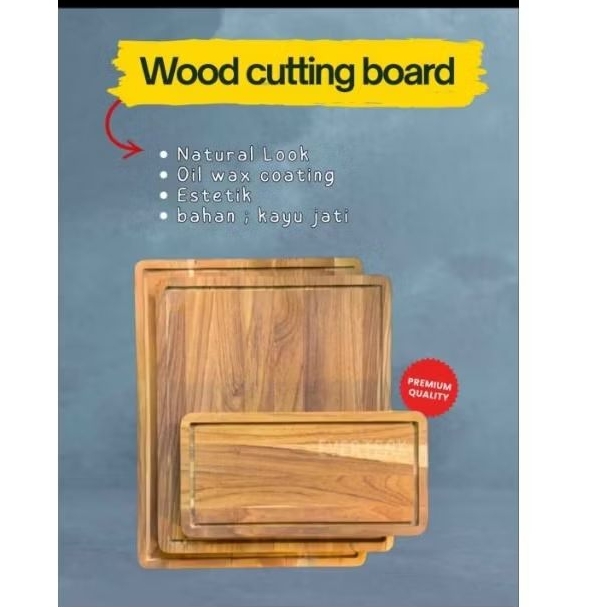 wooden cutting board_ Talenan kayu dengan list_ talenan kayu anti jamur _ talenan food grade