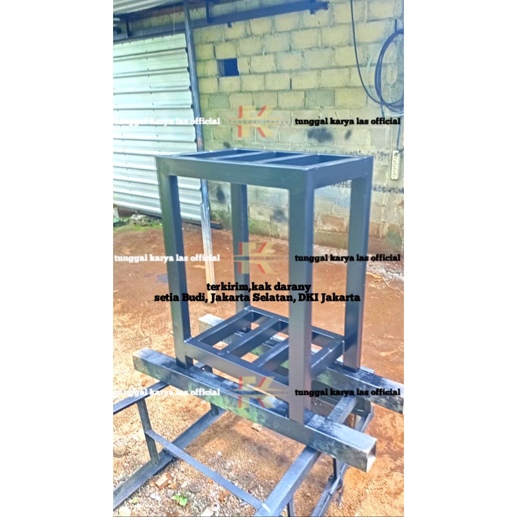 Meja Rak Akuarium Besi Hollow Tempat Rak Aquarium Dudukan Aquarium Besi Serbaguna Minimalis Kokoh