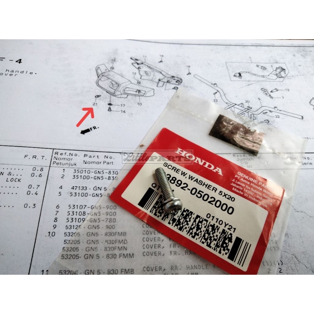 Baut baud batok lampu depan honda astrea grand impressa legenda ori original ahm