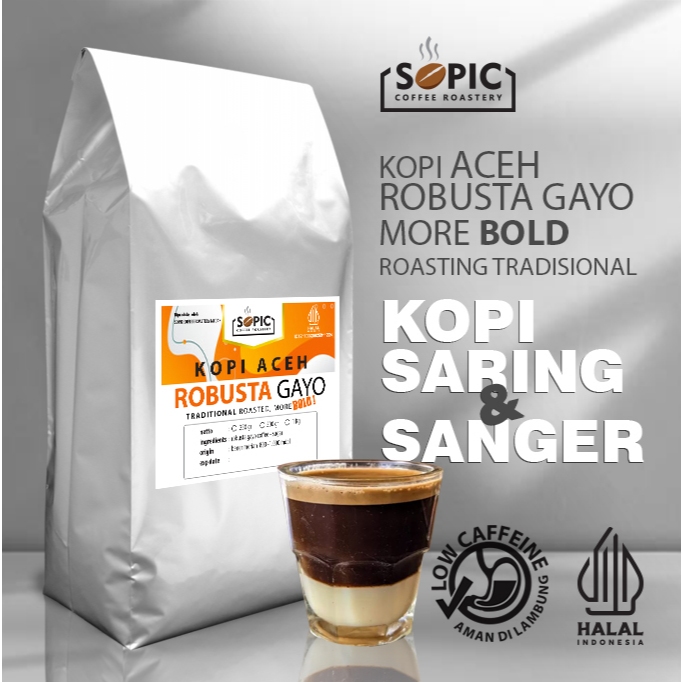 Kopi Bubuk Aceh Robusta Gayo 1 Kg untuk Sanger dan Kopi Saring