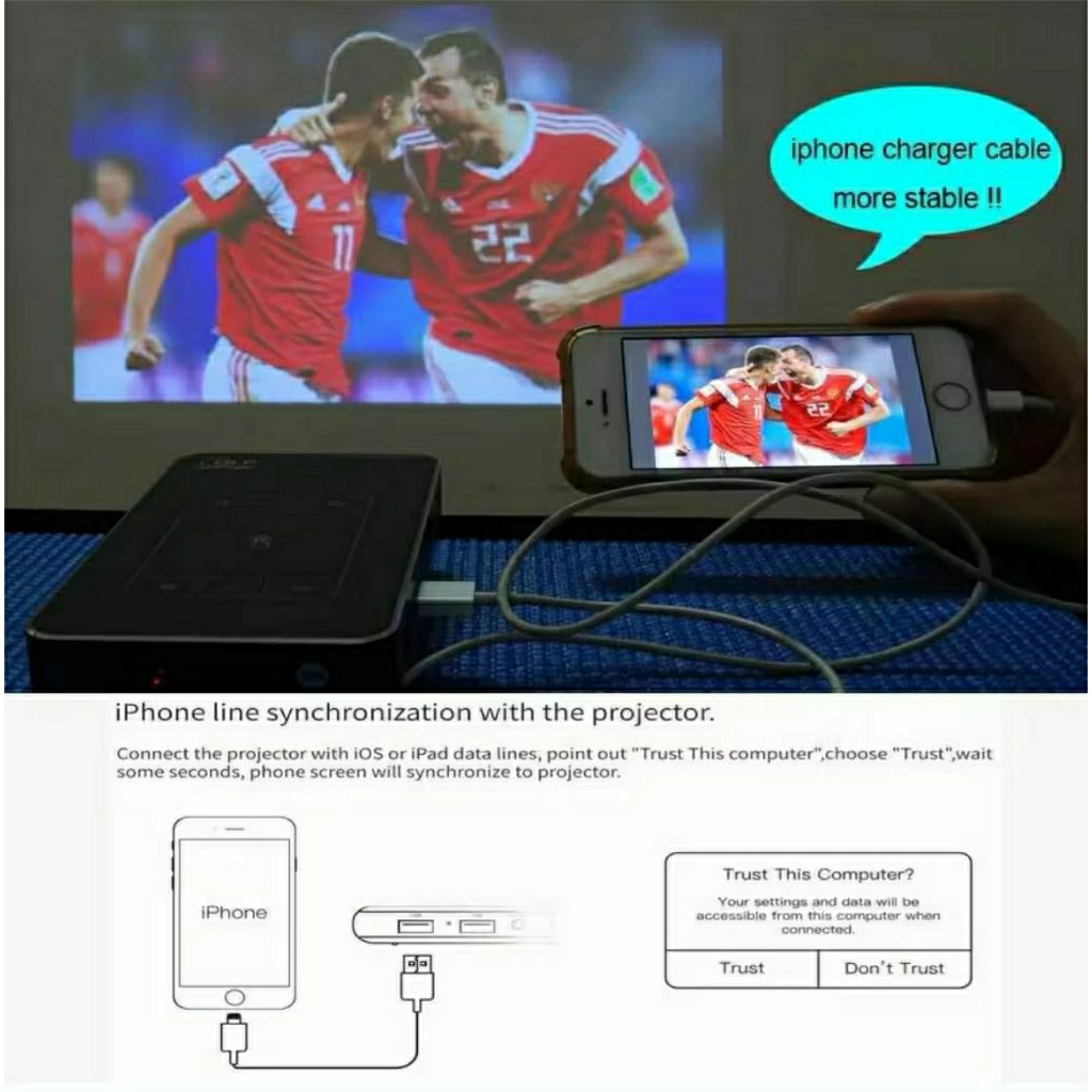 Smart Projector Mini DLP Projector Support AC3 HD