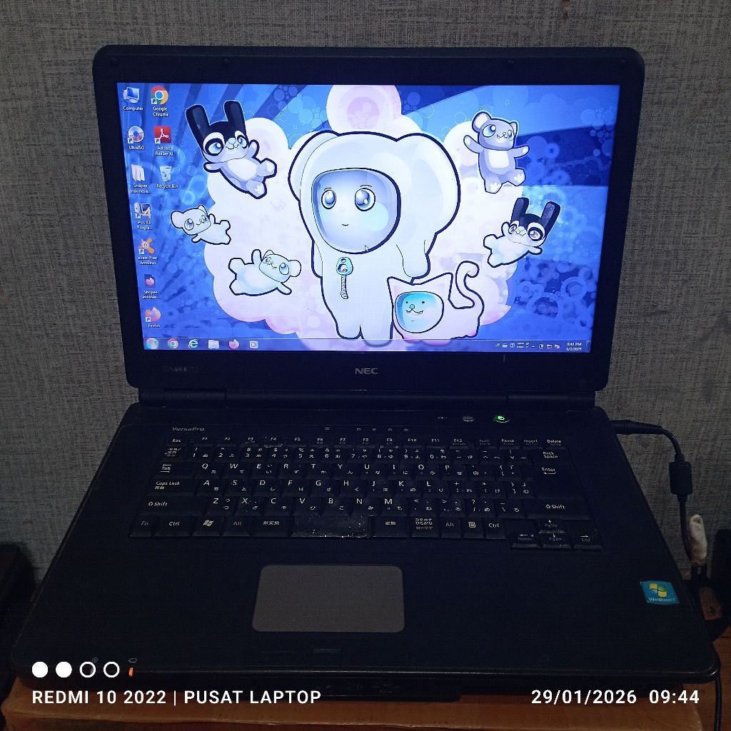 Laptop NEC VK24LX-B windows 7 Prosesor Intel coreTM i3 Ram2gb DDR3 Hrd320gb Lcd15inc Mesin Normal Te