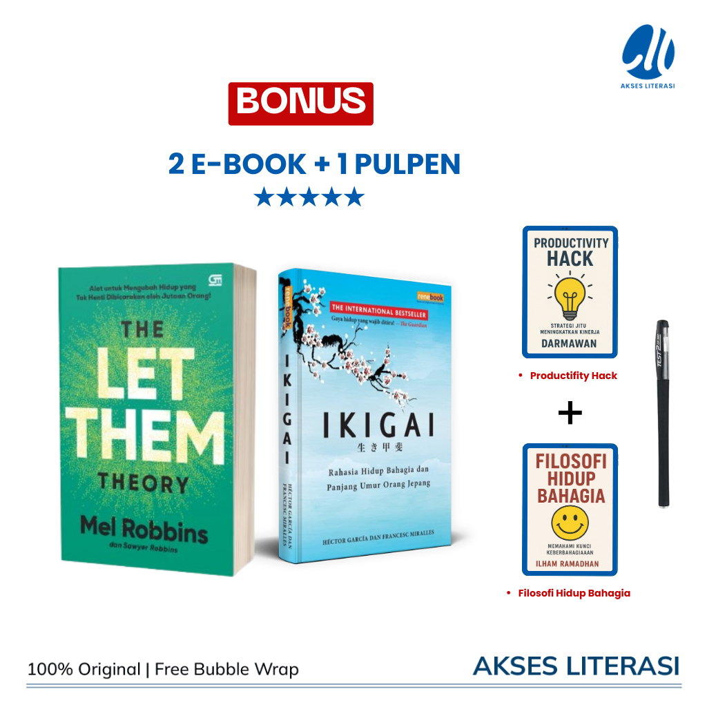 [PAKET HEMAT] Buku The Let Them Theory - Ikigai - Gramedia - Renebook - SPESIAL BONUS