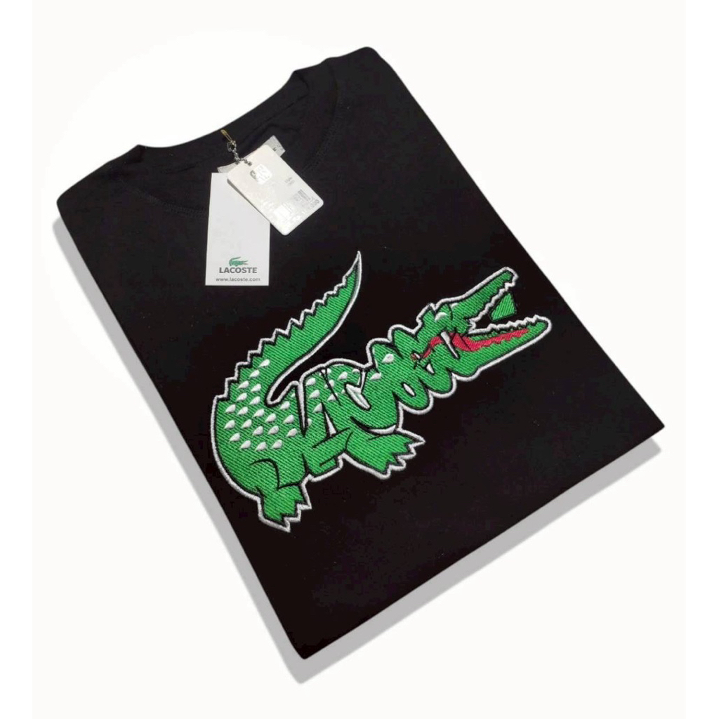 Baju Kaos Pria Distro Premium Crocodil Bordir Katun Tebal Lembut Full Tag