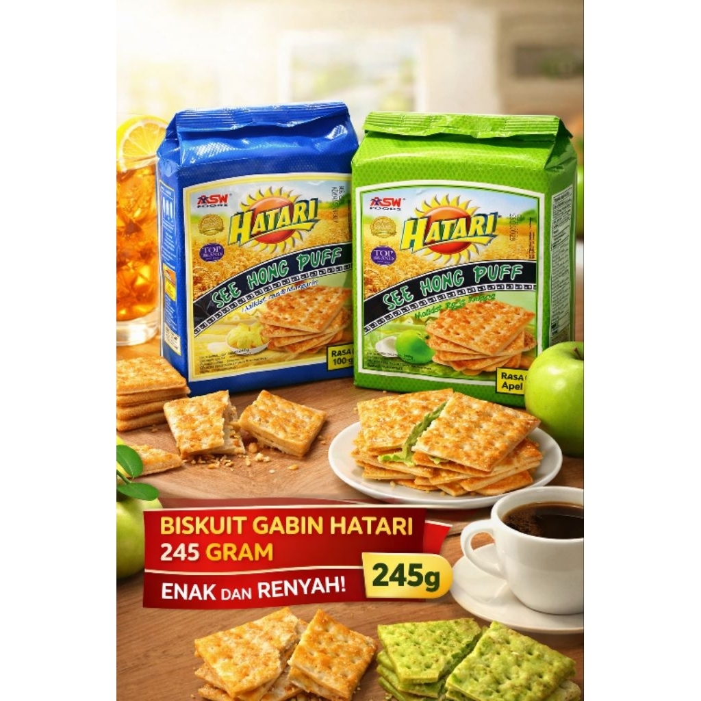 biskuit gabin hatari see hong puff,245 gr