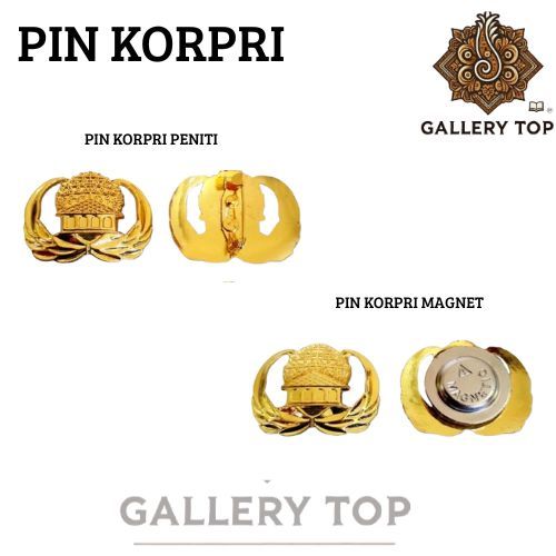 PIN KORPRI PENITI DAN MAGNET BAHAN KUNINGAN