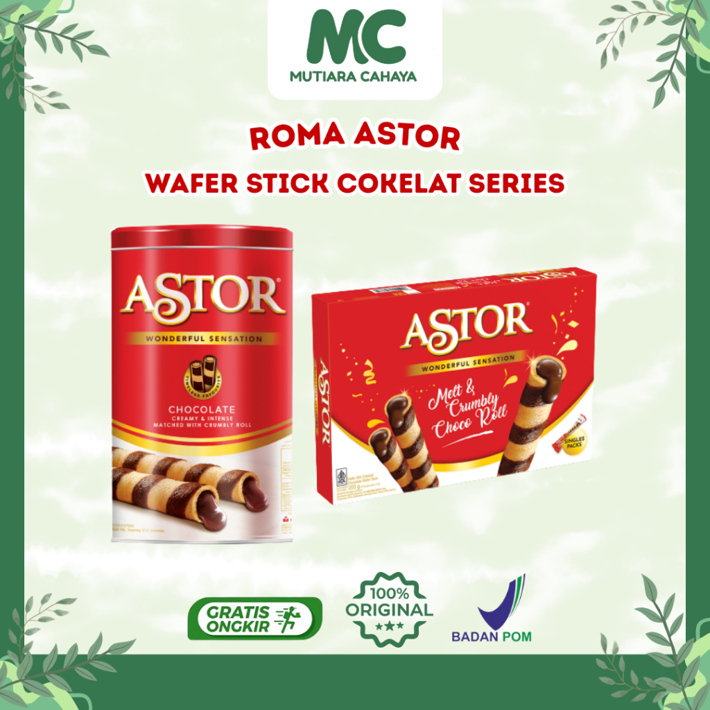 MC Official - ASTOR Wafer Stick Roll | Astor Wafer Stick Roll Chocolate Kaleng | Astor Mett & Crumbl