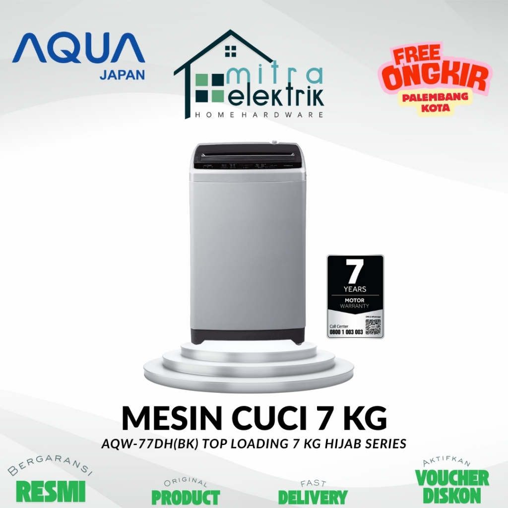 Mesin Cuci AQUA AQW-77DH 1 Tabung Top Loading 7 Kg AQW 77DH