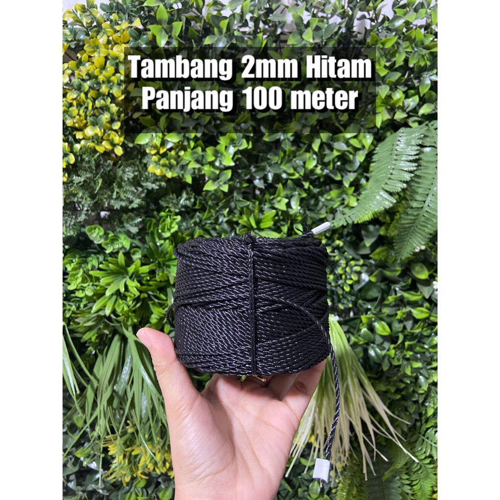 Tali Tambang 2 Mili Hitam Panjang 100 meter-Tambang 2mm Hitam Murah-Tali Tambang 2mm Hitam Super Kua