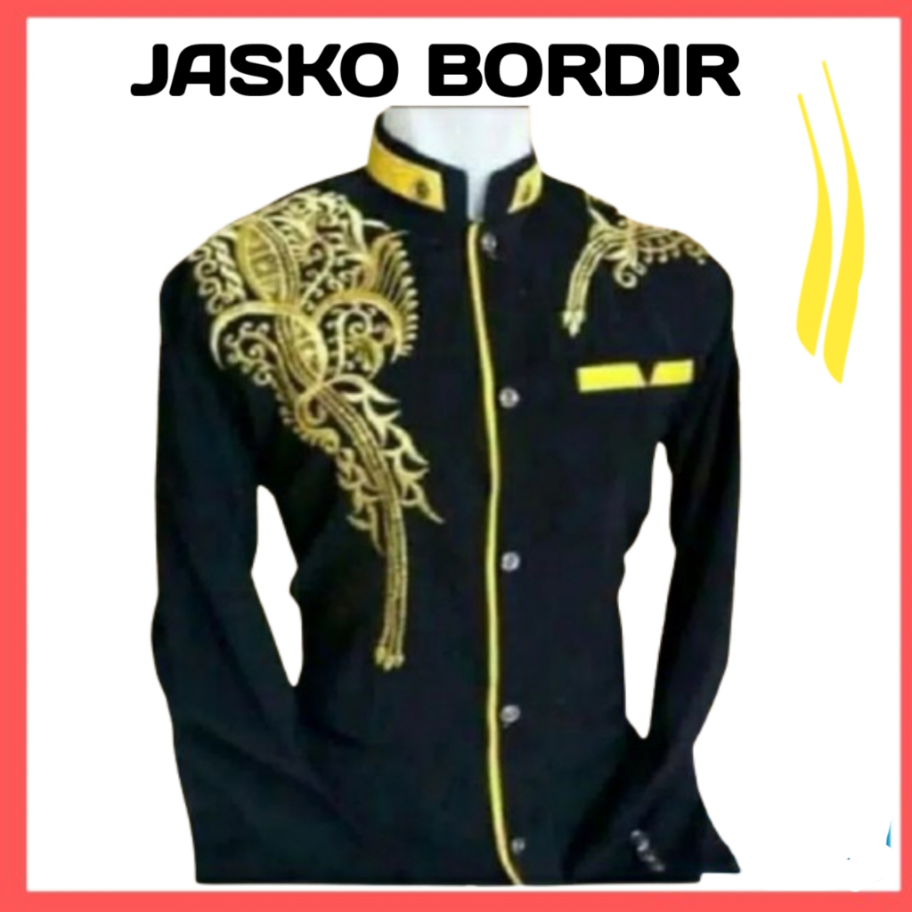 Baju Jas Koko Jasko Bordir Lengan Panjang Pria