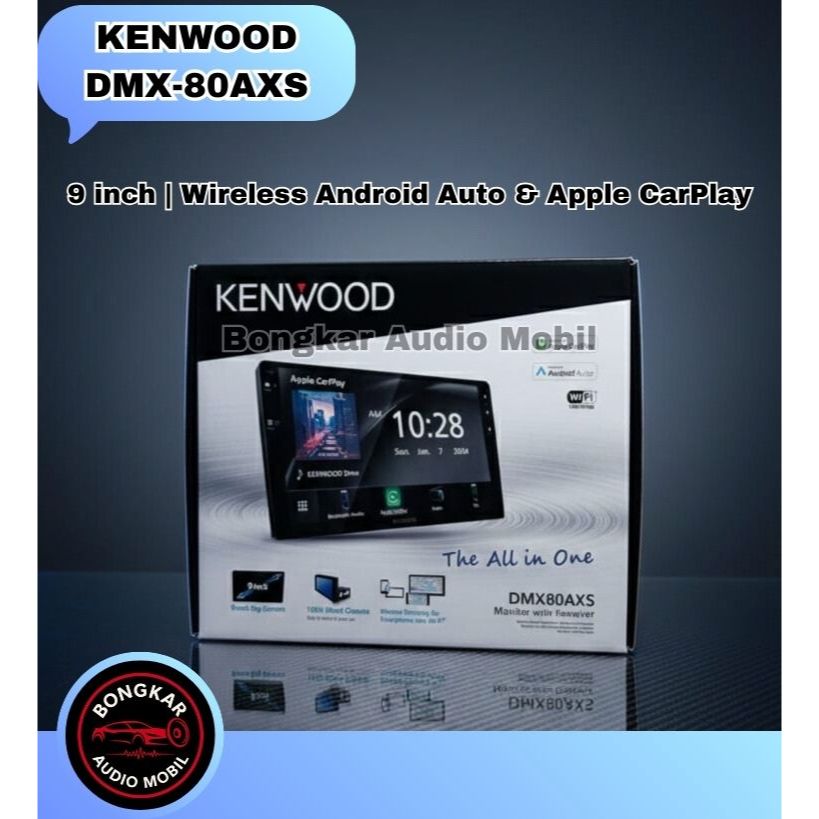 KENWOOD DMX-80AXS Head Unit 9" Inch Double Din Tape Audio Mobil DMX80AXS 80AXS
