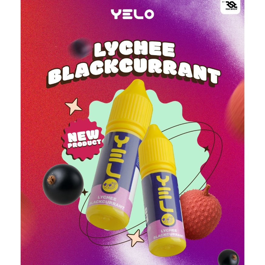 YELO Lychee Blackcurrant 15ML - 1 Botol [ VAPEKU88 ]