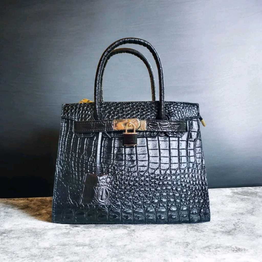 SC SISKA CROCODILE - Tas Vellora Mini Wanita Kulit Tas Sosialita Tas Bahu Tas Selempang Kulit Asli M