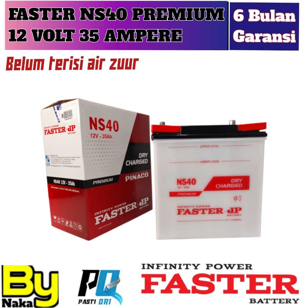 Aki Mobil Avanza/Terios/Rush/Taruna/Xenia/Katana/Escudo/APV FASTER  NS40 PREMIUM 35 AH Original