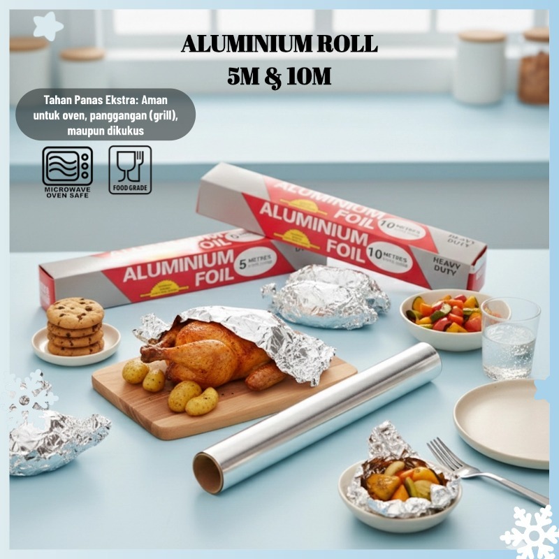 ALUMINIUM FOIL / KERTAS ALUMINIUM FOIL ROLL UNTUK MAKANAN