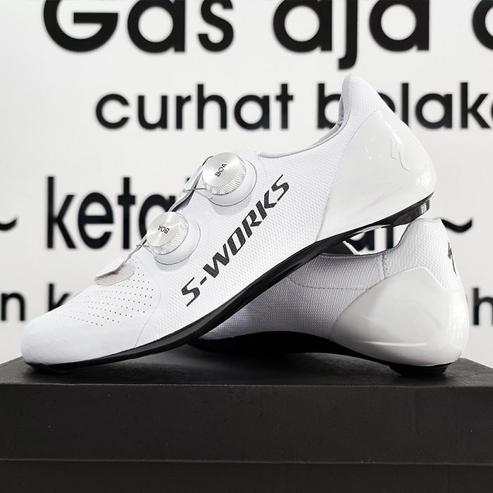 Sepatu Cleat Sepeda S-Works 7 Road Shoes - White