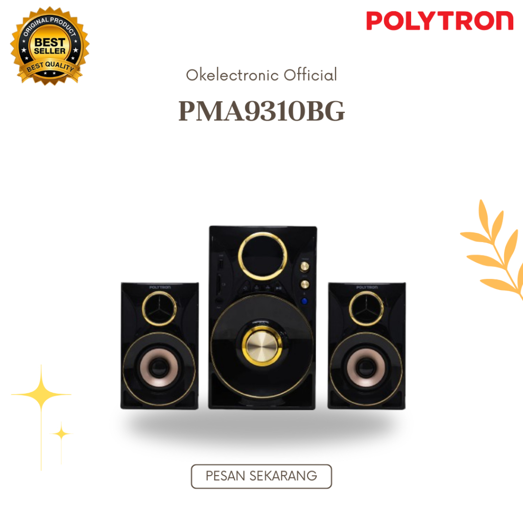 POLYTRON Bluetooth Speaker Multimedia PMA9310BG/PMA-9310BG/PMA 9310BG/POLYTRON GARANSI ORIGINAL