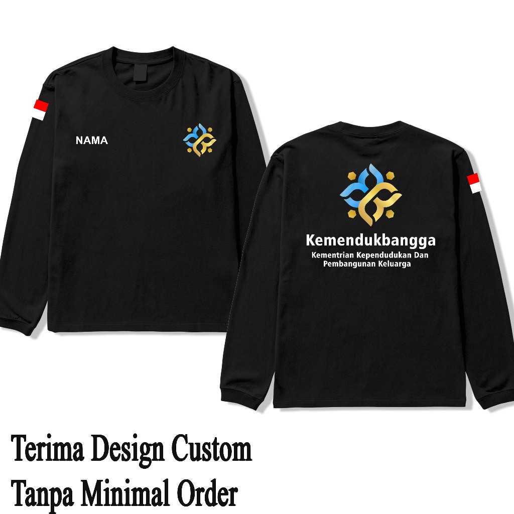 Baju Kaos BKKBN Kemendukbangga Terbaru Lengan panjang Cotton combed 24s