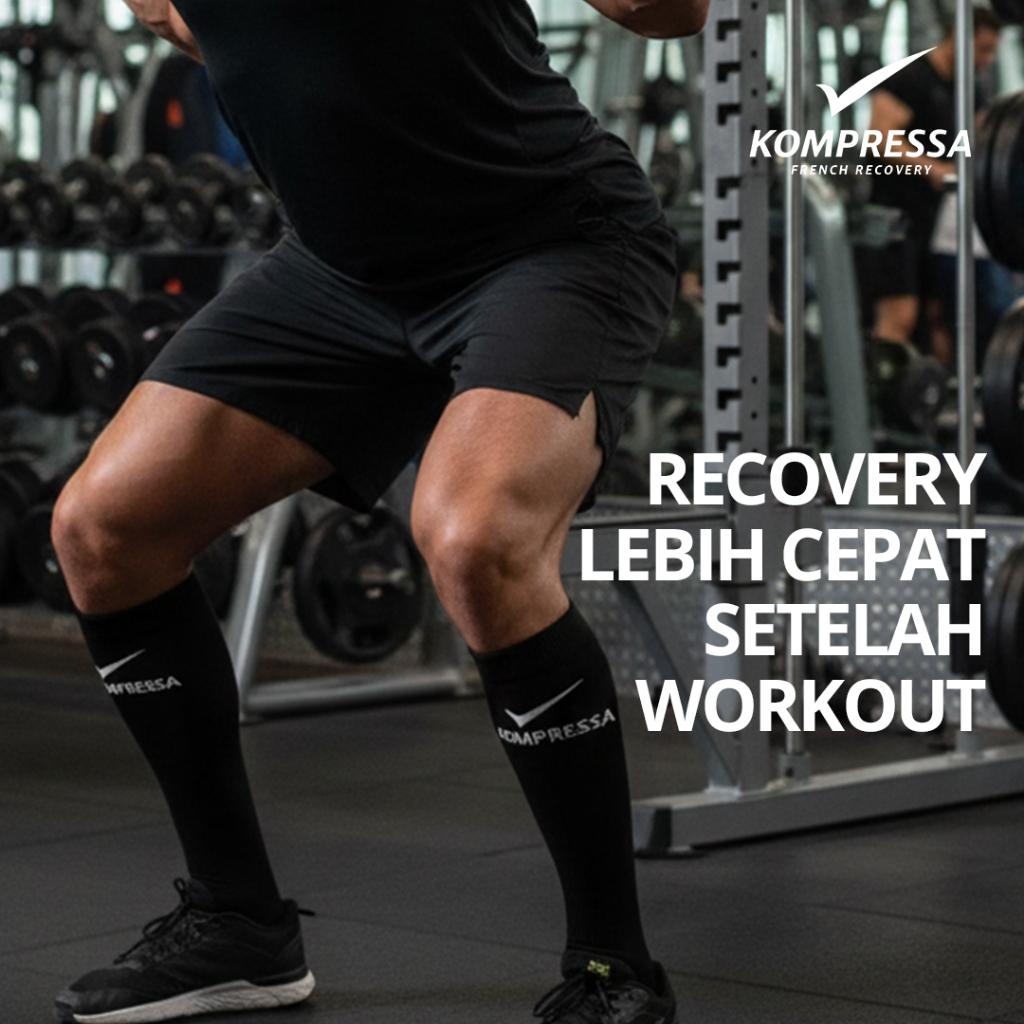 KOMPRESSA Recovery Sock Kaos Kaki Kompresi Pemulihan Otot Setelah Gym Lari Fitness Anti Kelelahan