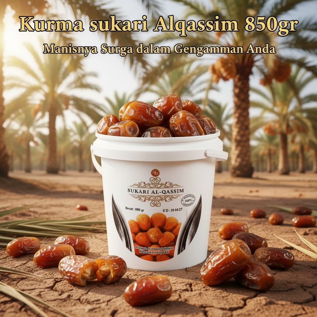 Kurma Sukari ember Sukari Al Qassim 850gr kurma legit