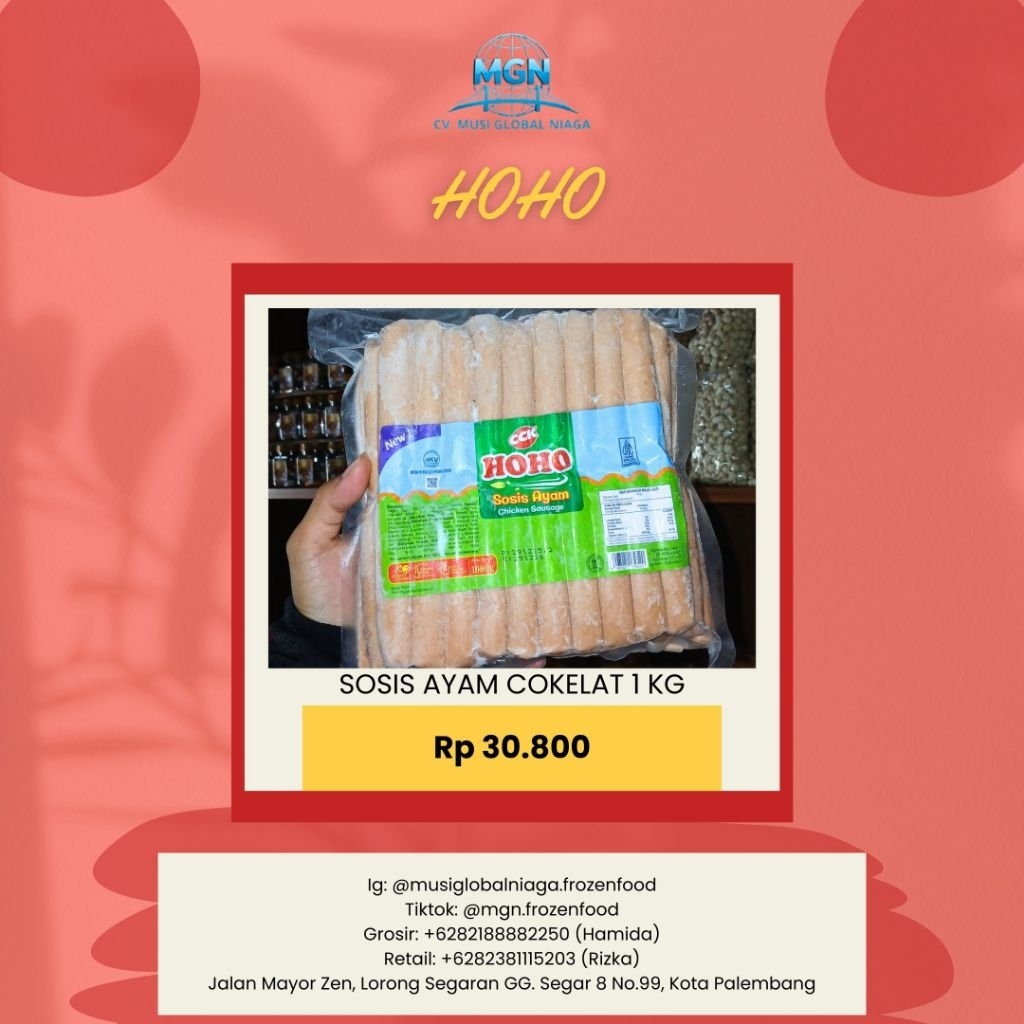 HOHO SOSIS AYAM COKLAT 1 KG