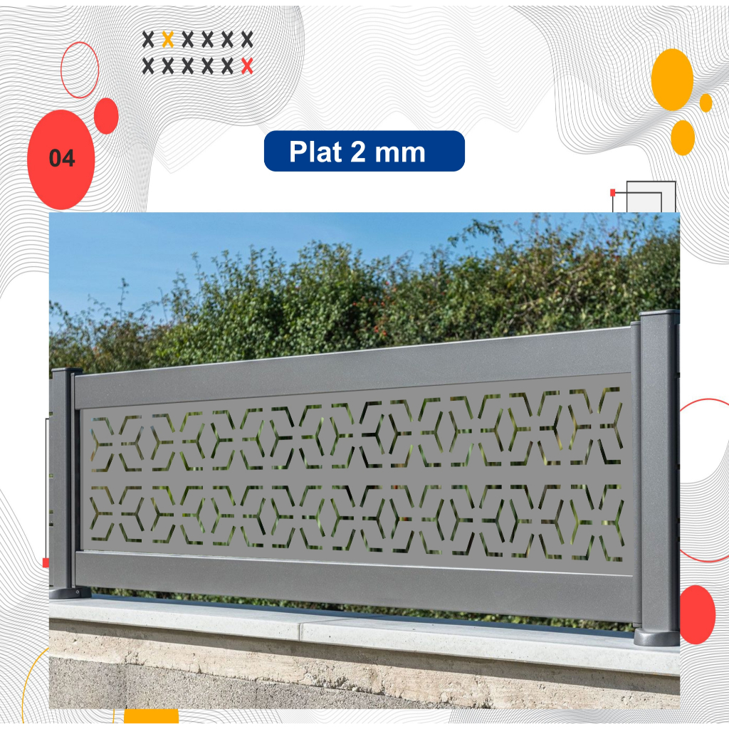 Laser Plat Pagar, Ornamen Pagar, Krawangan, Plat Cnc, Plat Cutting, Laser Cutting Custom 04