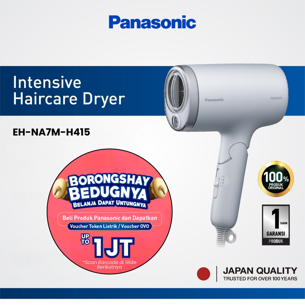 Panasonic EH-NA7M-H415 Nanocare Hairdryer - Pengering Rambut